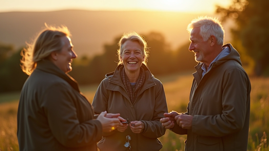 Group of adults enjoying outdoor recreational activities together in nature