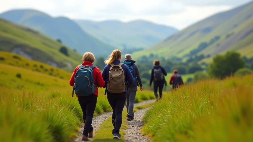 Outdoor enthusiasts exploring the Irish countryside during a guided hiking meetup